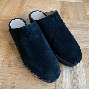 Authentic Chanel Suede Clogs